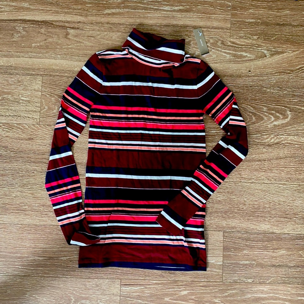 Jcrew striped turtleneck long sleeved shirt Sz xxs